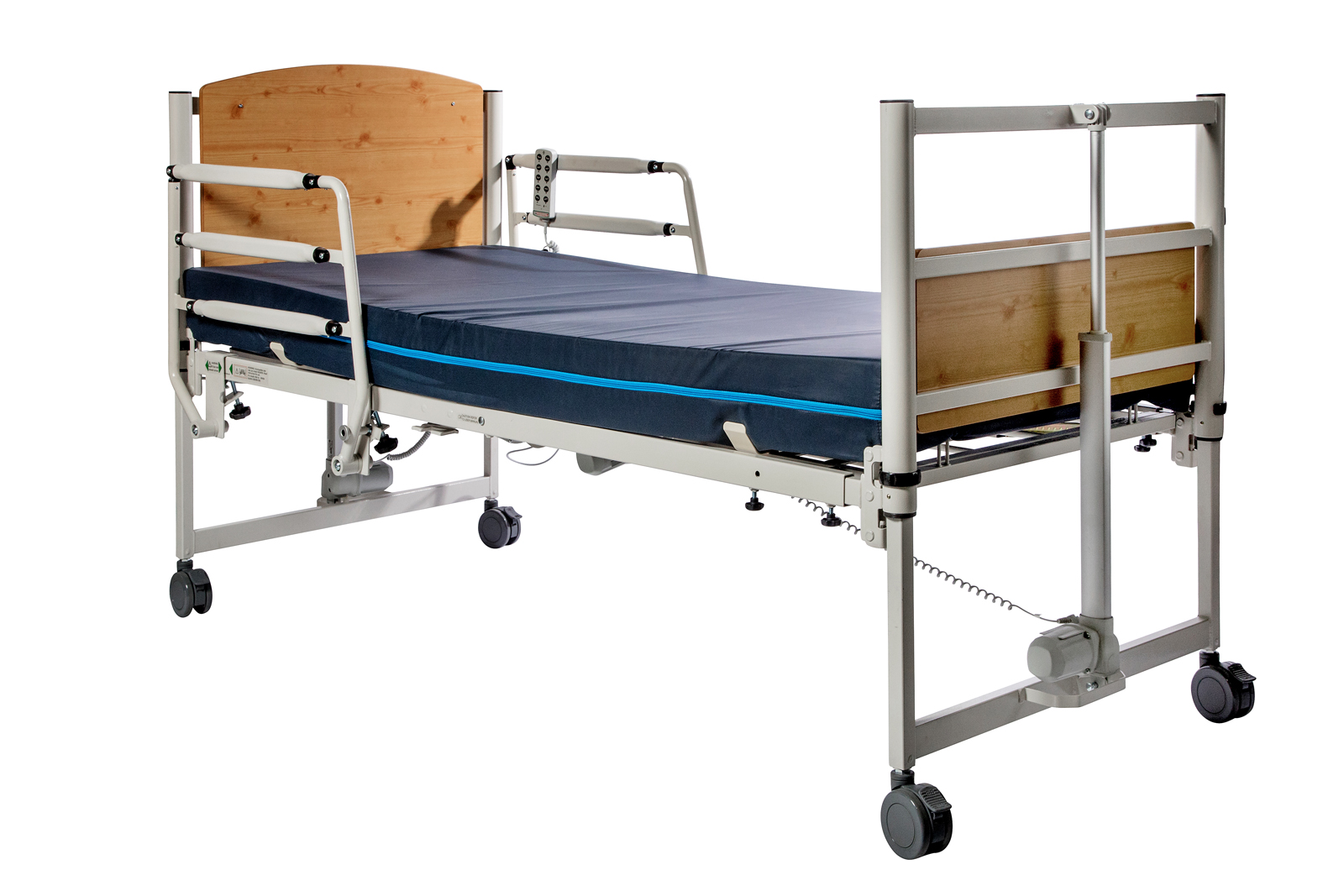 8199 Home Care Bed frame shown with a standard mattress.