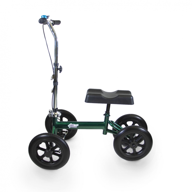 Explorer knee walker, side view, no basket, British Racing Green Colour