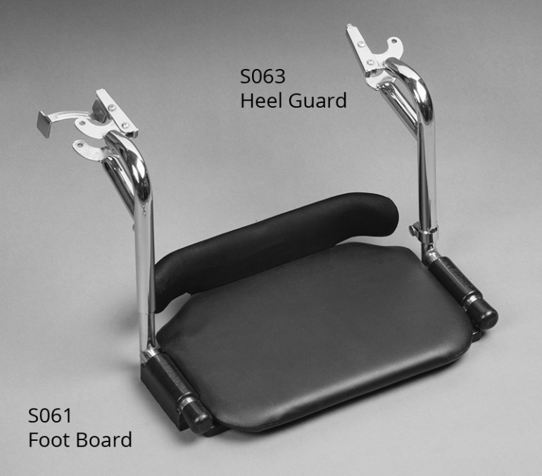 padded footboard with black upholstery