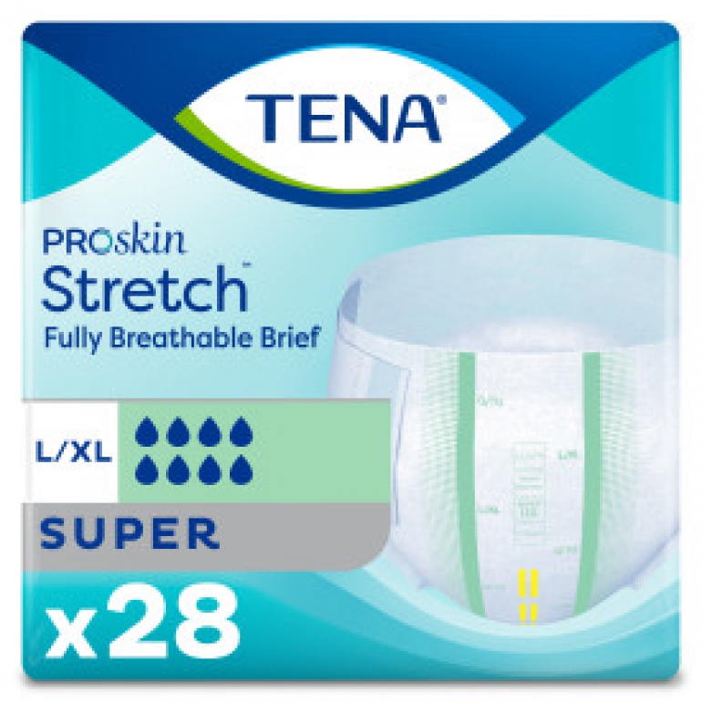 TENA ProSkin™ Stretch Super Incontinence Brief, Heavy Absorbency, Unisex, Large/X-Large