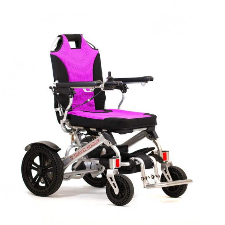 Travel Buggy VISTA in Pink, viewed at an angle