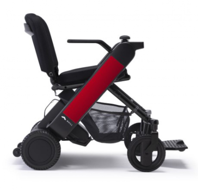 The WHILL Model F Wheelchair in Red