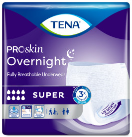 TENA ProSkin Overnight™ Super Protective Incontinence Underwear, Heavy Absorbency, Unisex (L)