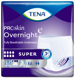 TENA ProSkin Overnight™ Super Protective Incontinence Underwear, Heavy Absorbency, Unisex (L) TENA ProSkin Overnight™ Super Protective Incontinence Underwear, Heavy Absorbency, Unisex (L)