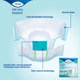 TENA Stretch™ Ultra Briefs offer users comfortable protection for moderate to heavy bladder and/or bowel incontinence.