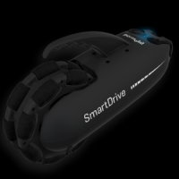 Closeup of Permobil SmartDrive power assist