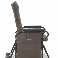 The Broda Tranquille Glider Chair in brown, shown from the side thumbnail