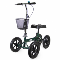 Explorer knee walker with basket, British Racing Green Colour thumbnail