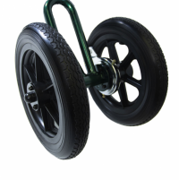 Explorer knee walker, rear wheels close-up thumbnail Explorer knee walker, rear wheels close-up thumbnail