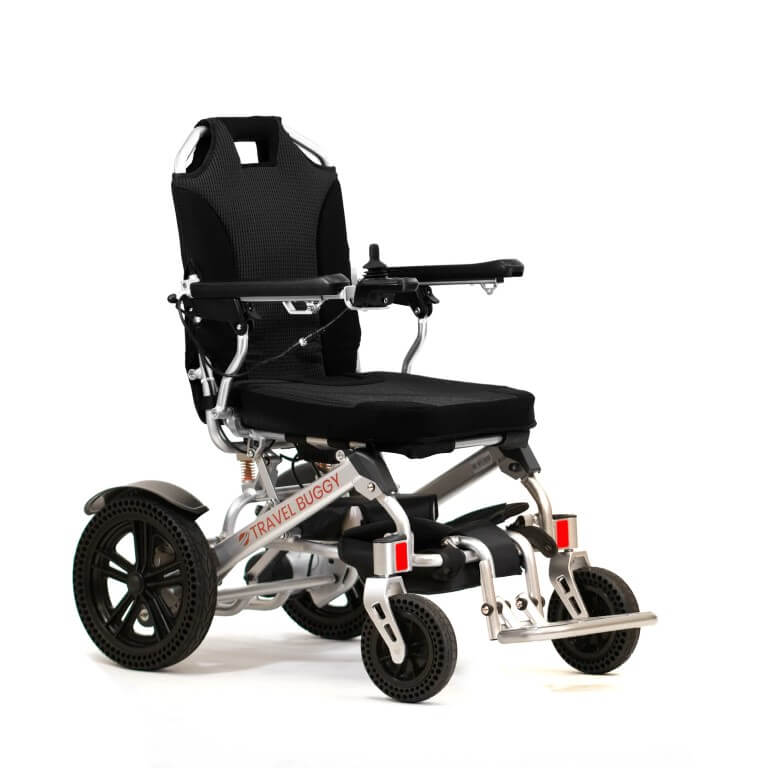 Travel Buggy VISTA in Black, viewed at an angle