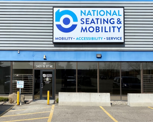 NSM Calgary branch Calgary branch storefront with NSM sign